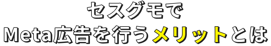 セスグモでMeta広告を行うメリットとは