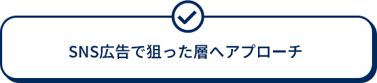 SNS広告で狙った層へアプローチ