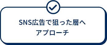 SNS広告で狙った層へアプローチ